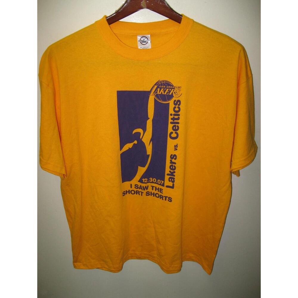Los Angeles Lakers Boston Celtics Basketball Nba Shorts Game 2007 T Shirt Xlrg